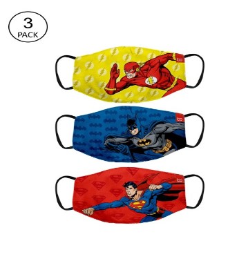 Mumbai BonOrganik Kids Pack Of 3 Printed 2-Ply Reusable Cotton Cloth Masks
