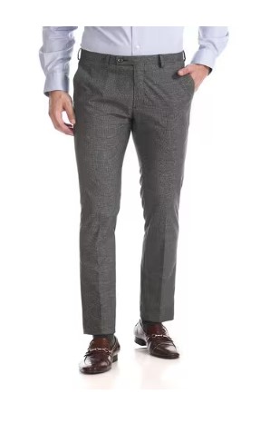 Mumbai Super Slim Fit Flat-Front Trousers