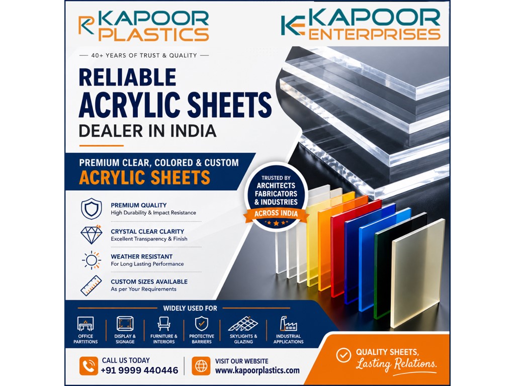 Reliable Acrylic Sheets Dealer in India – Kapoor Plastic