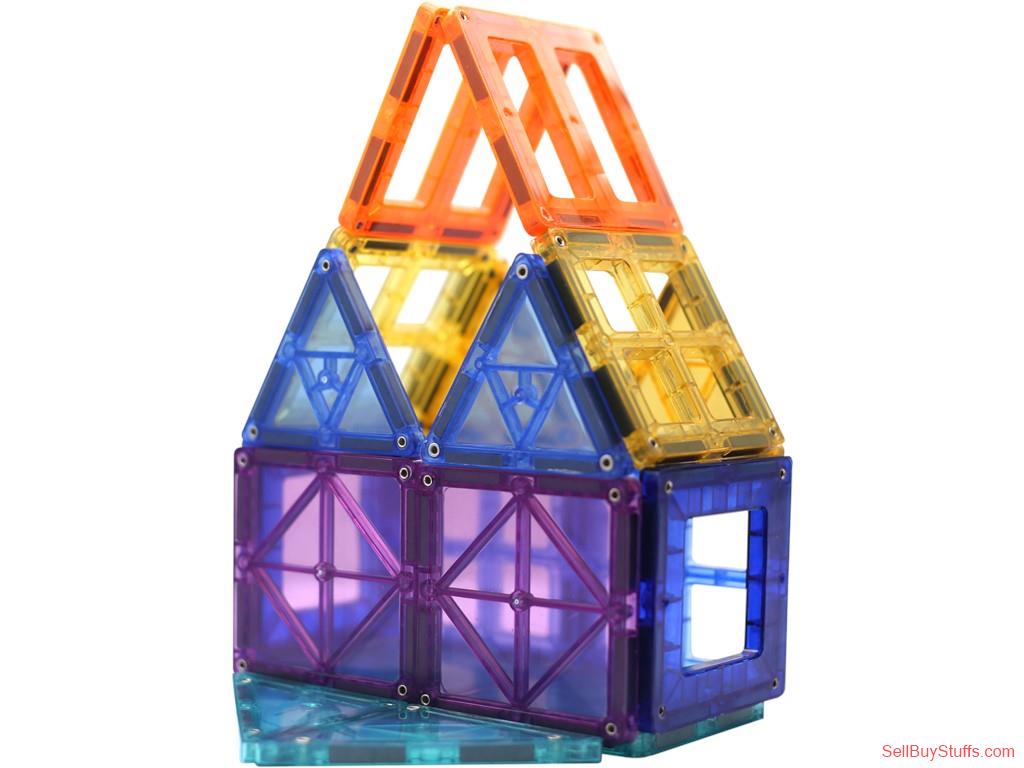 Gurgaon Circus9 Magnetic Tiles for Children - Set of 26 tiles + 1 cart